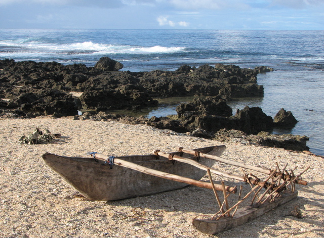 Outrigger canoe, White Beach, Tanna