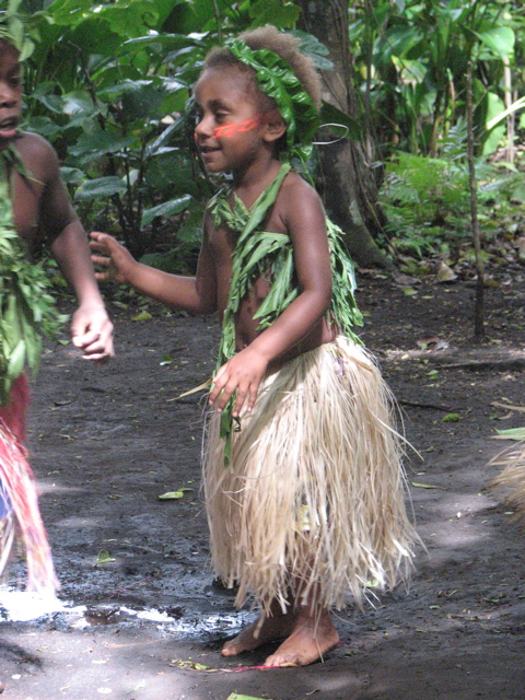 Traditionally dressed Vanuatan girl